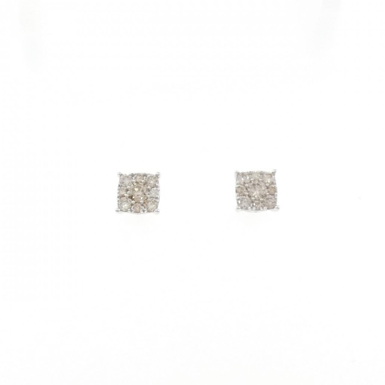 K18WG ダイヤモンド ピアス 0.40CT