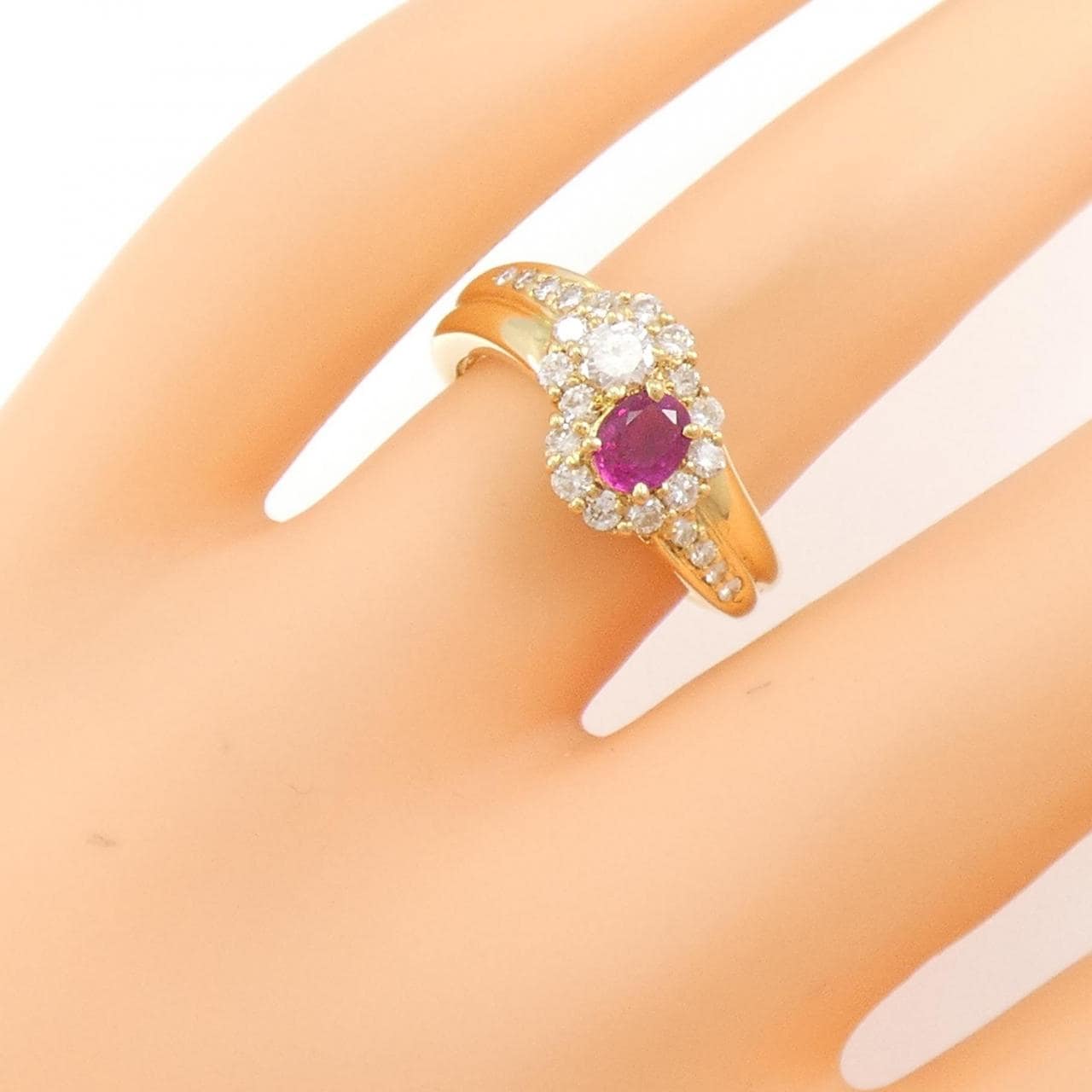 K18YG红宝石戒指0.40CT