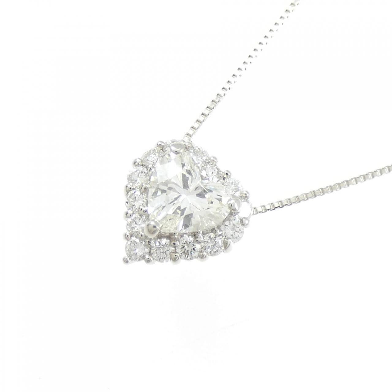PT900/PT850 ダイヤモンド ネックレス 0.571CT I SI2 ハートシェイプ