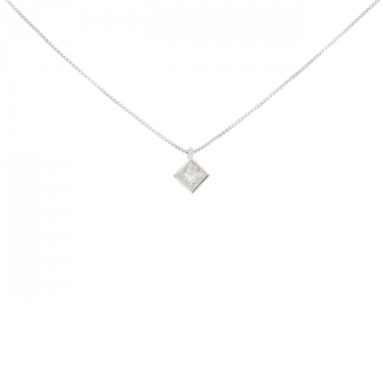 K18WG ダイヤモンド ネックレス 0.21CT