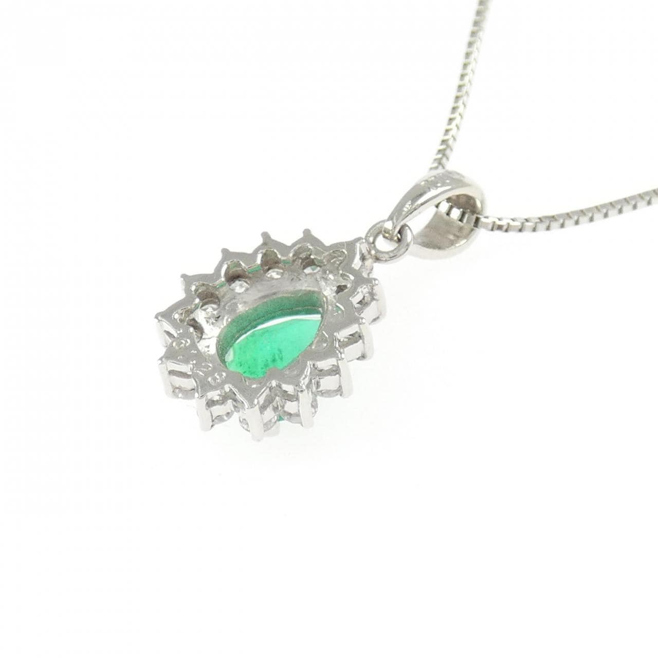 PT900/PT850 エメラルド ネックレス 0.61CT