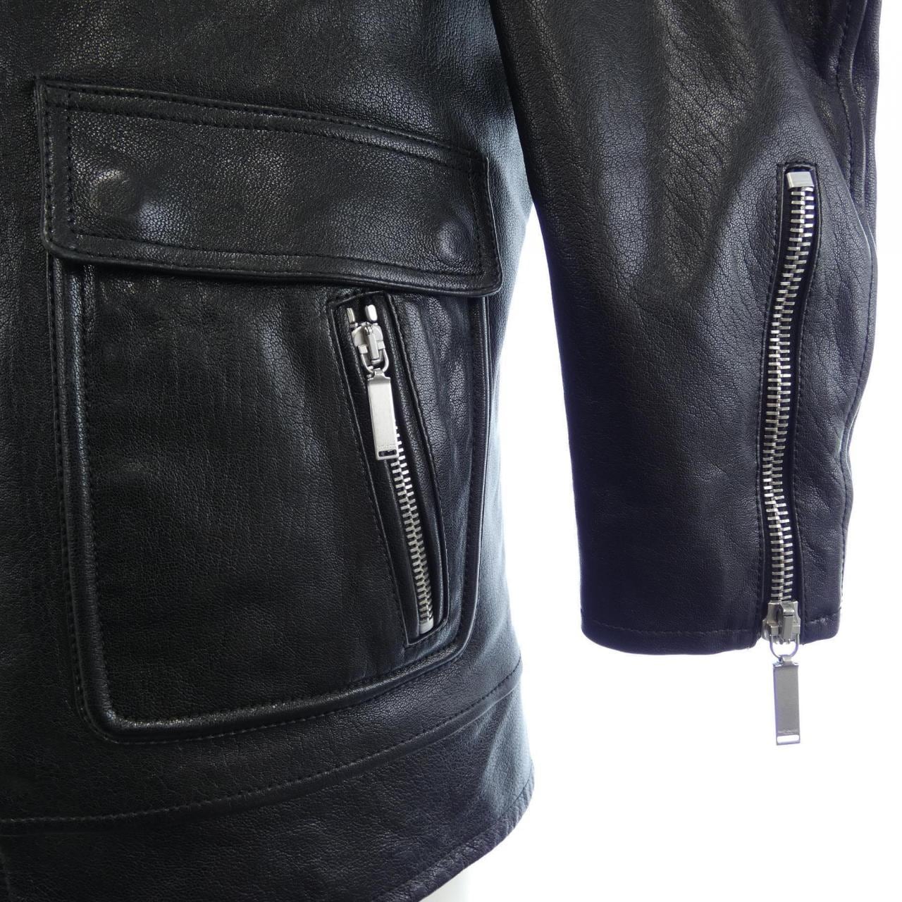 サンローラン SAINT LAURENT 484333 YC1EY レザーライダースジャケット