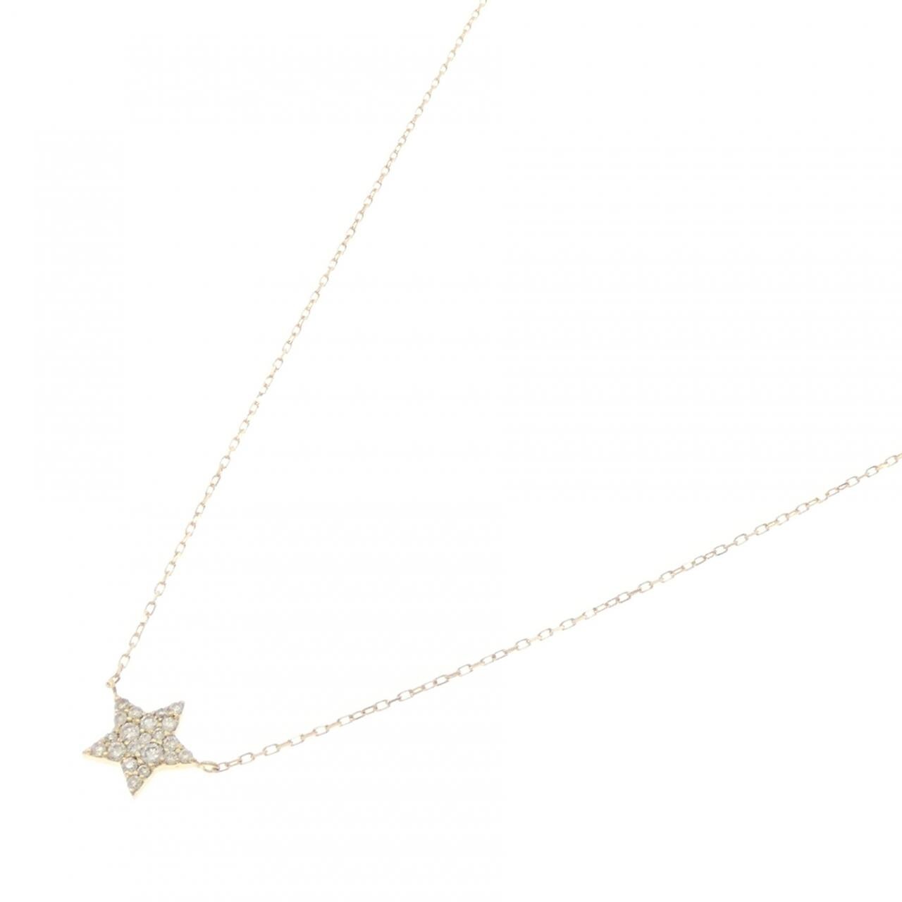 K18YG スター ダイヤモンド ネックレス 0.18CT