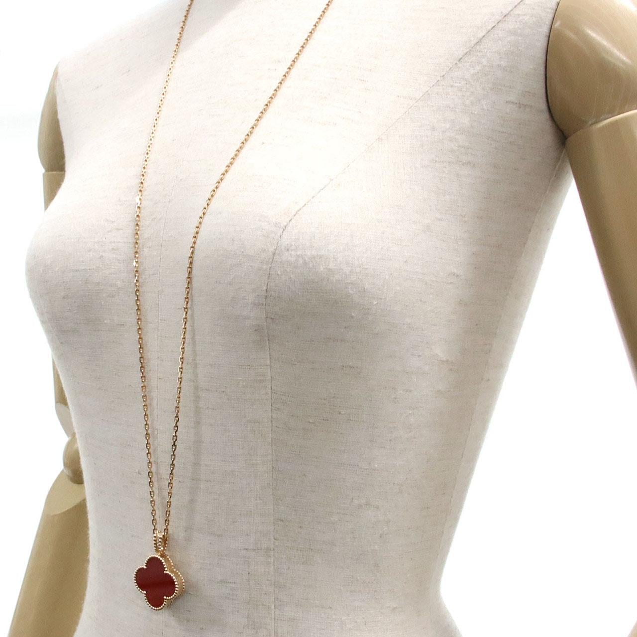 ヴァンクリーフ&アーペル アルハンブラシークレットペンダントウォッチ PG VCARO8ZV00 PG･RG クォーツ