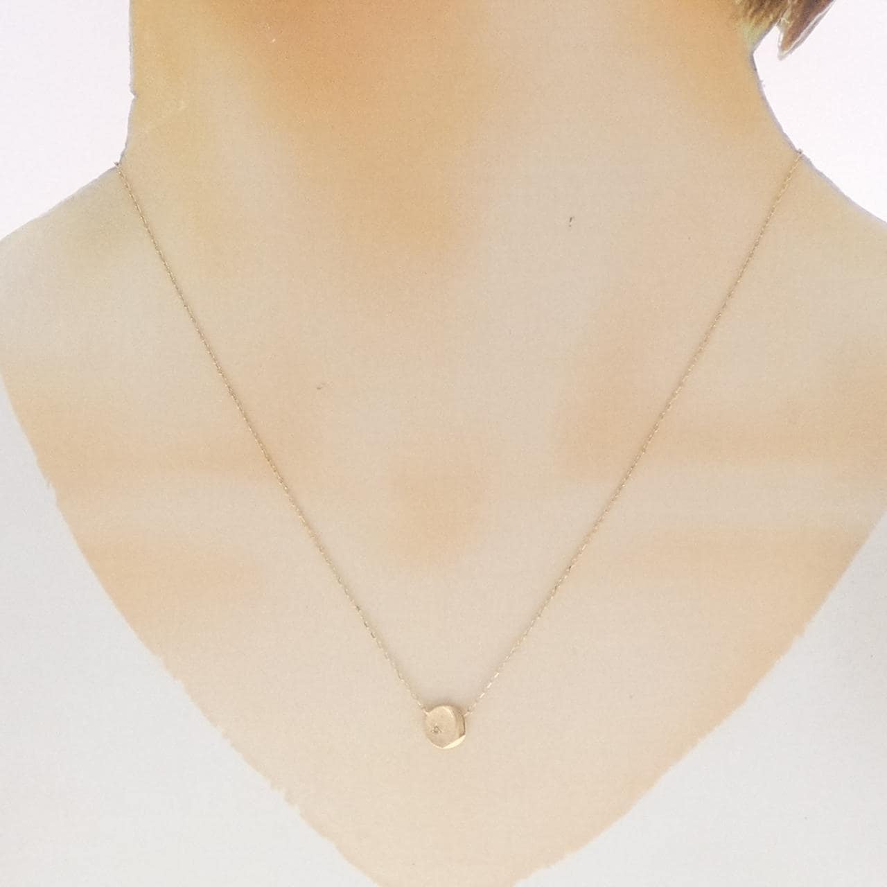 K10YG ムーン ダイヤモンド ネックレス