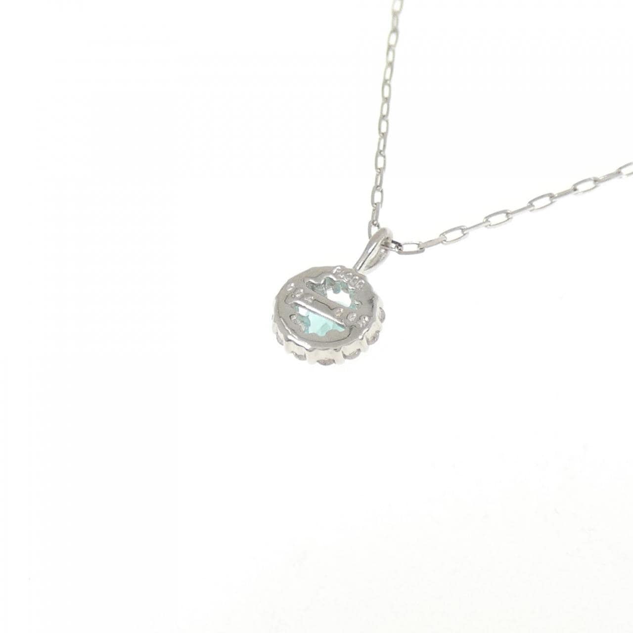 PT900 トルマリン ネックレス 0.04CT