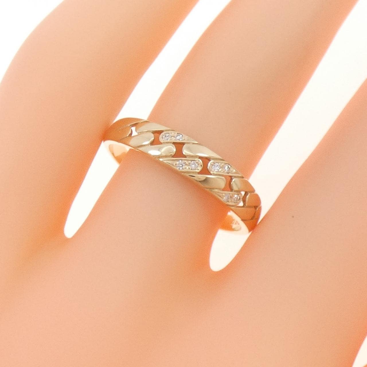 K10YG ダイヤモンド リング 0.03CT