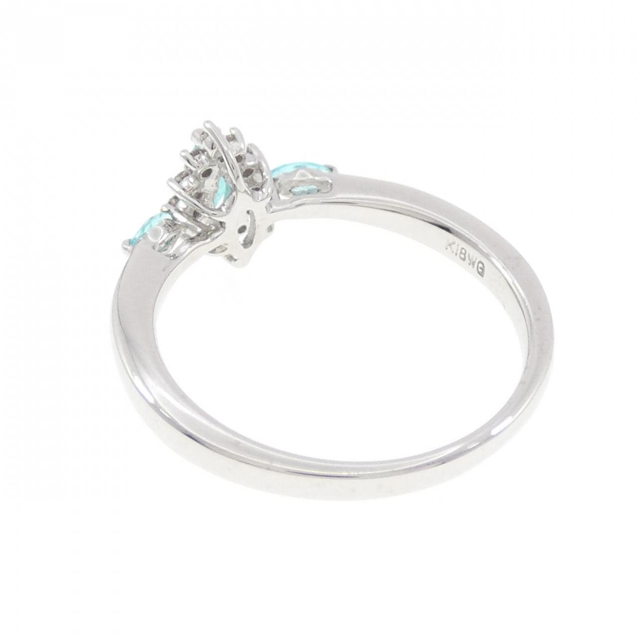 K18WG パライバトルマリン リング 0.16CT