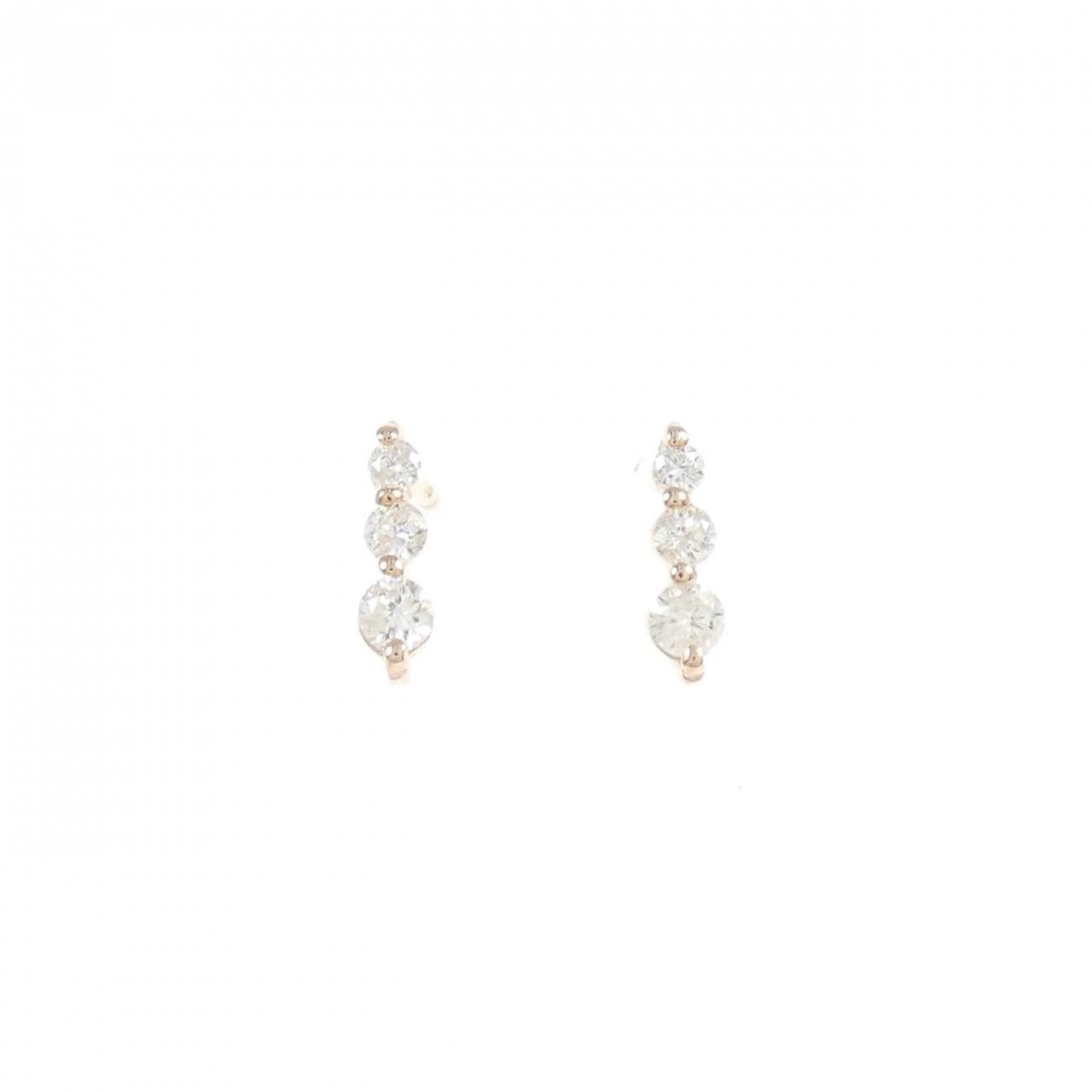 K10PG ダイヤモンド ピアス 0.15CT