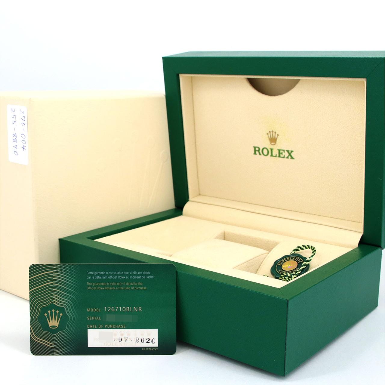 ロレックス GMTマスターⅡ 126710BLNR･5 SS 自動巻 ランダム番