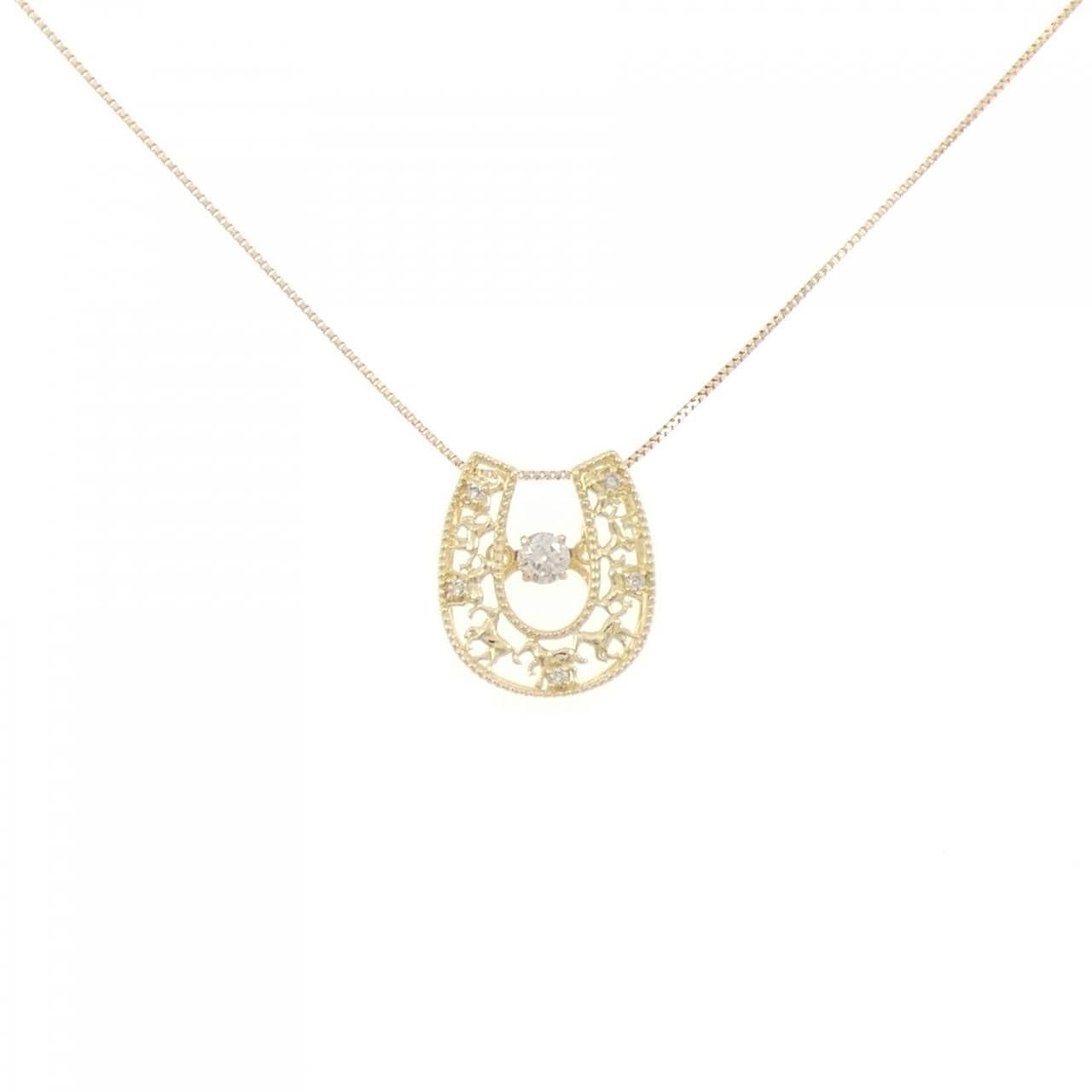 K18YG ダイヤモンド ネックレス 0.10CT