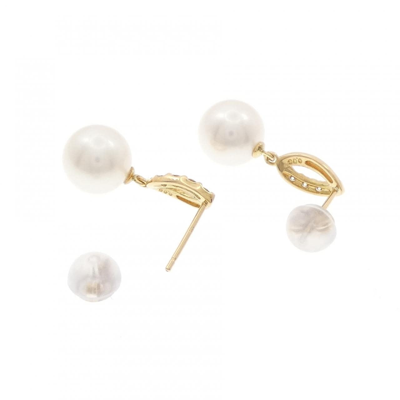 K18YG アコヤパール ピアス 7.8mm