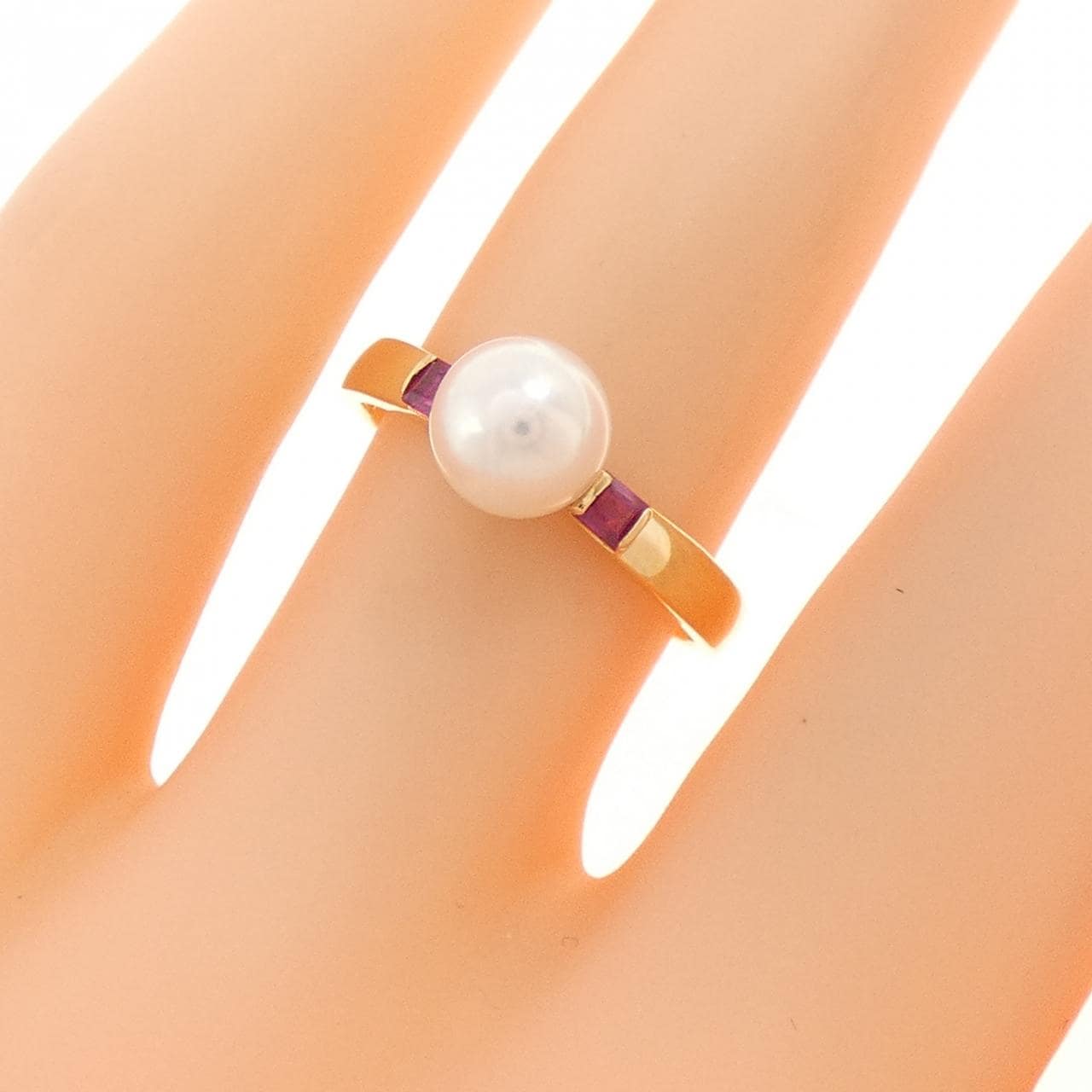 K18YG アコヤパール リング 6.1mm
