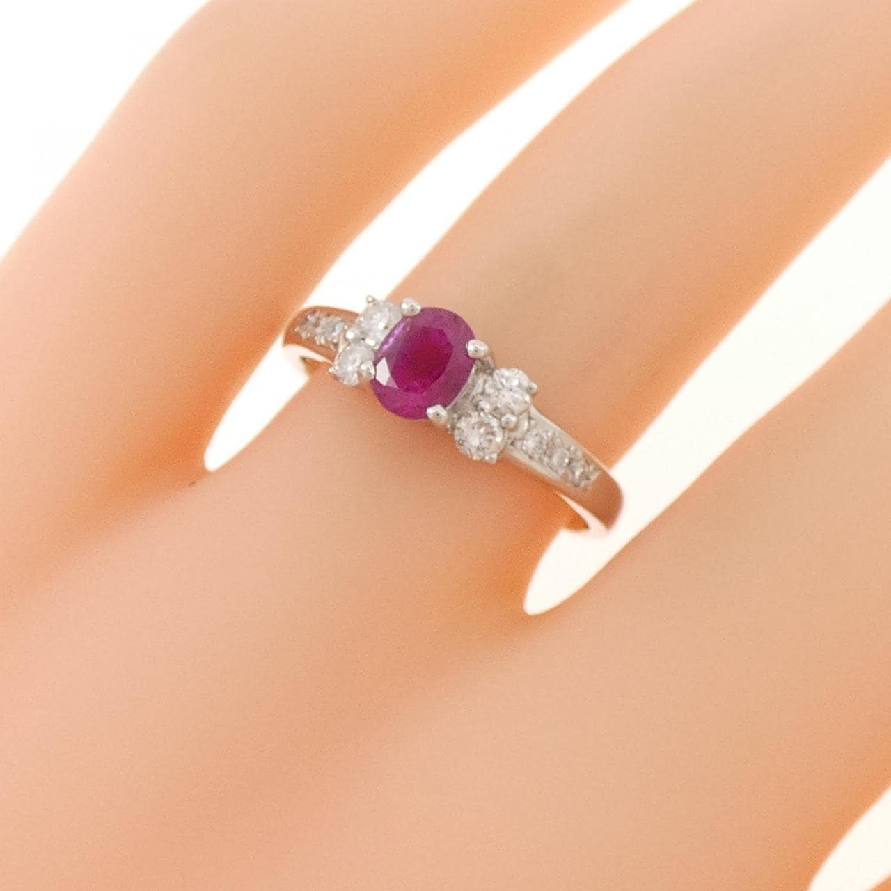 PT900 ルビー リング 0.62CT