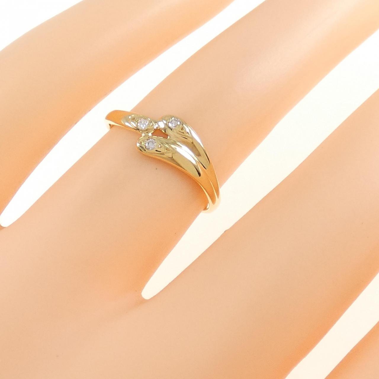 K18YG Diamond ring