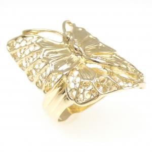 K18YG バタフライ ダイヤモンド リング 0.02CT