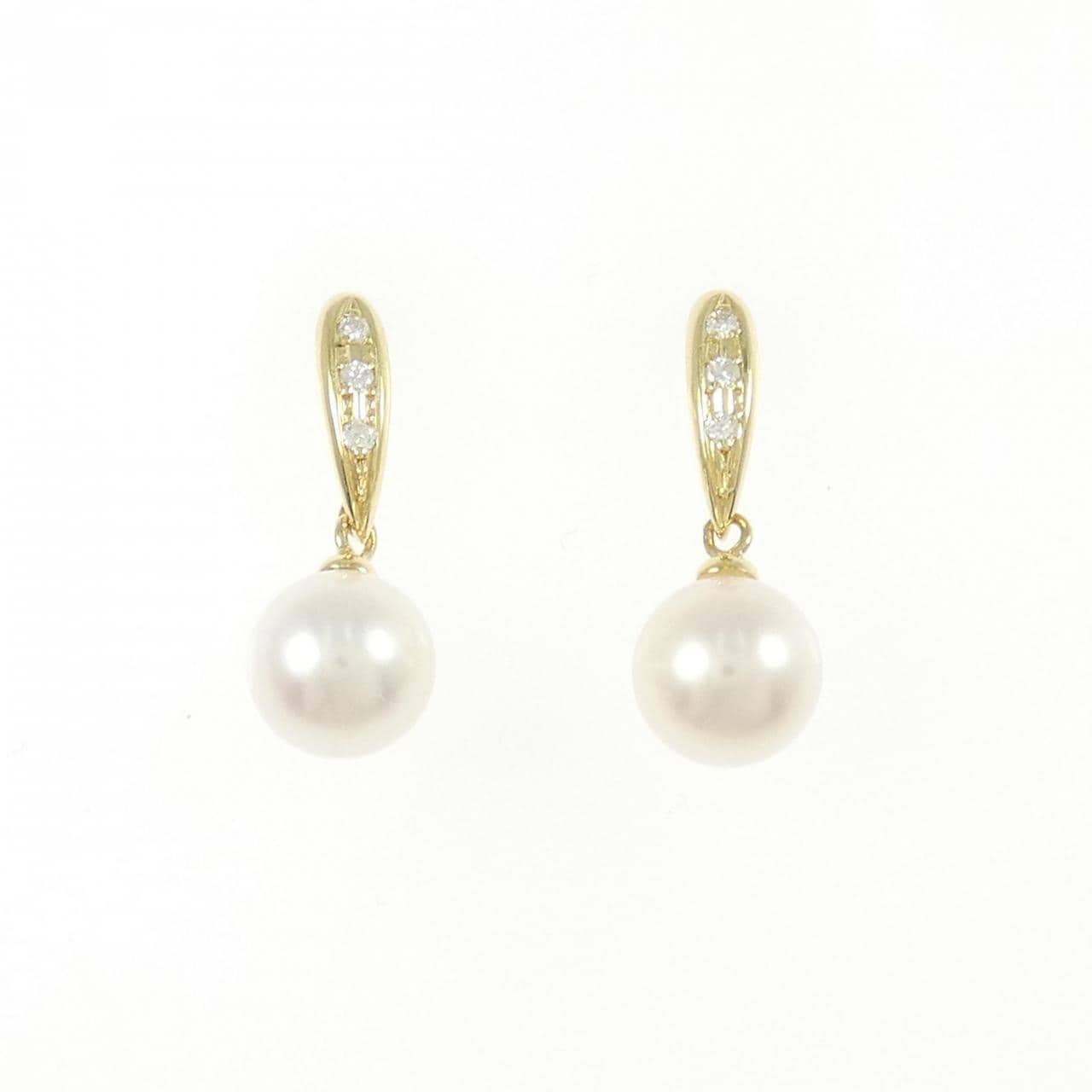 K18YG アコヤパール ピアス 7.2mm