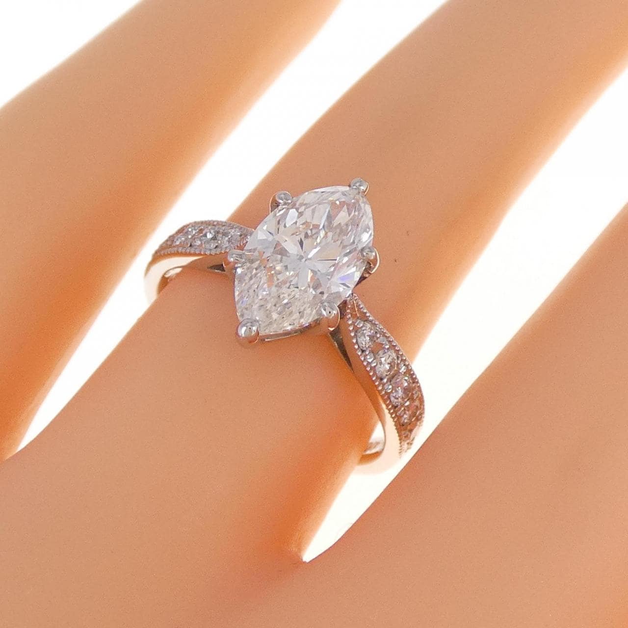 [Remake] PT Diamond Ring 1.648CT G SI1 Marquise Cut