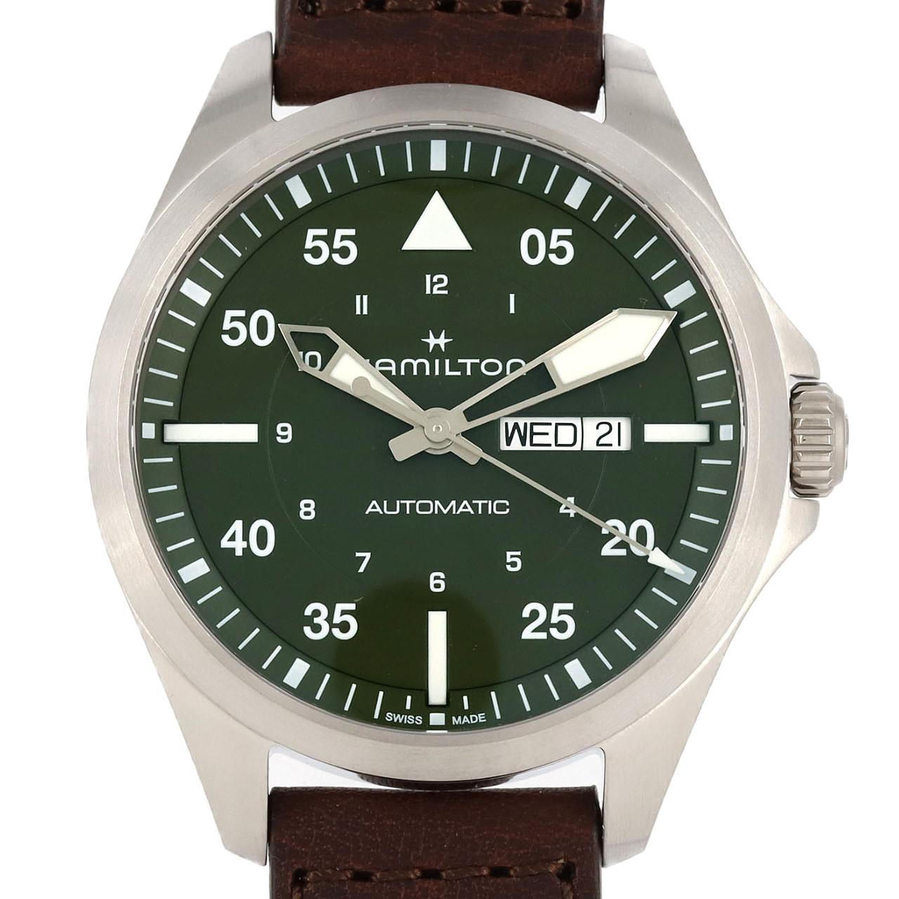 [新品] HAMILTON Khaki Aviation PILOT Day Date H646350/H64635560 SS自動上弦