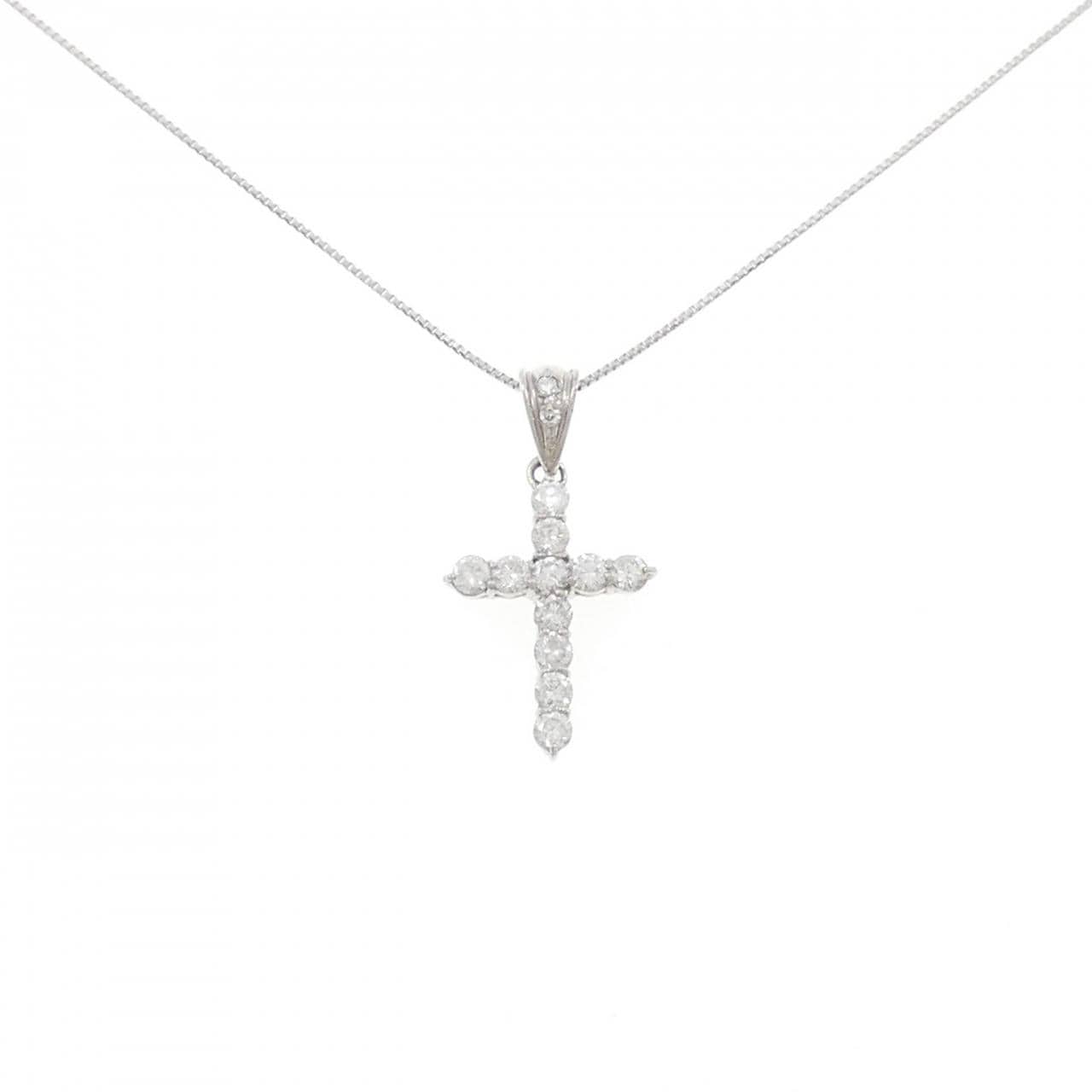 PT900/PT850 クロス ダイヤモンド ネックレス 0.50CT