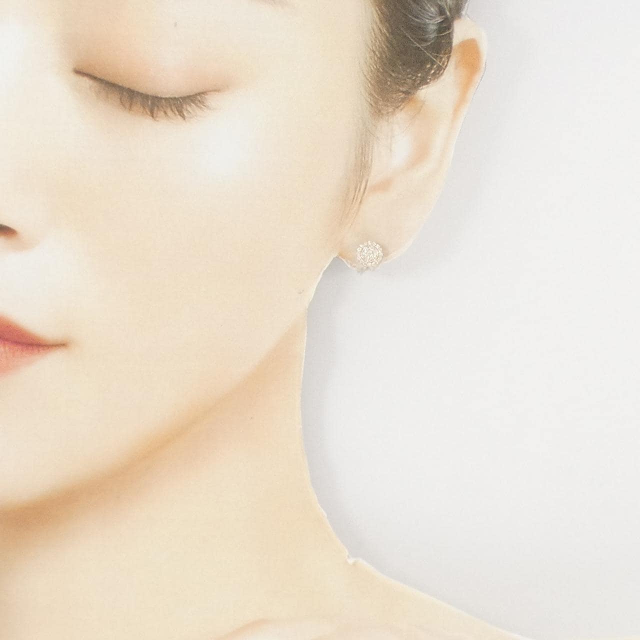 [再加工款] K18YG钻石耳环0.30CT