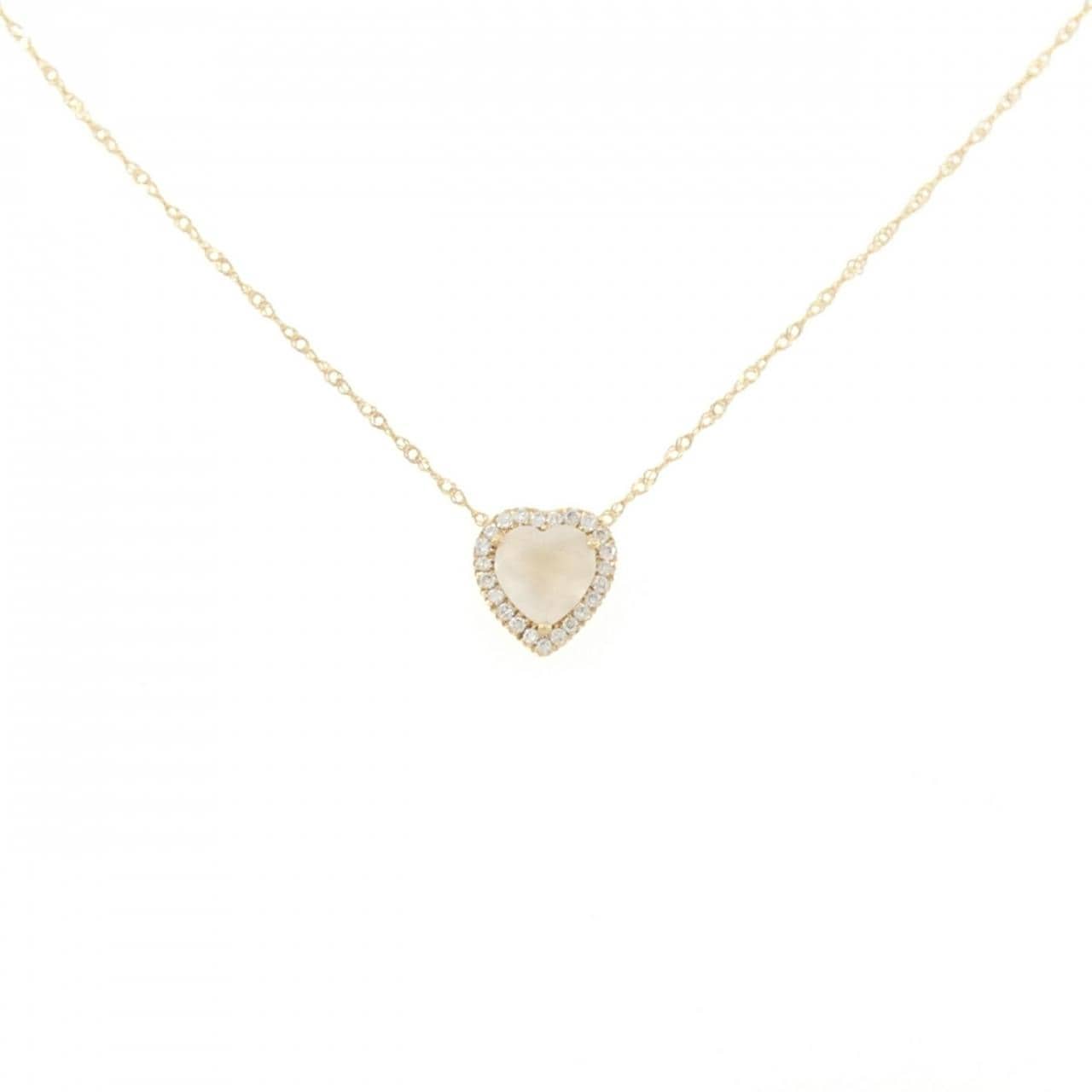 K18YG Heart Moonstone Necklace