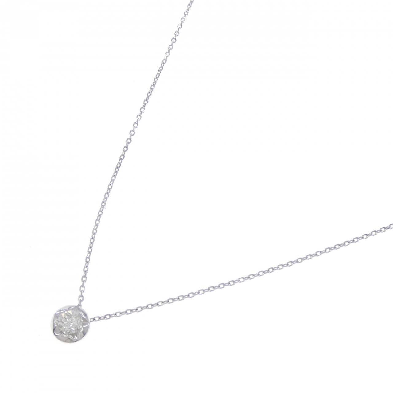 K18WG スター ダイヤモンド ネックレス 0.133CT