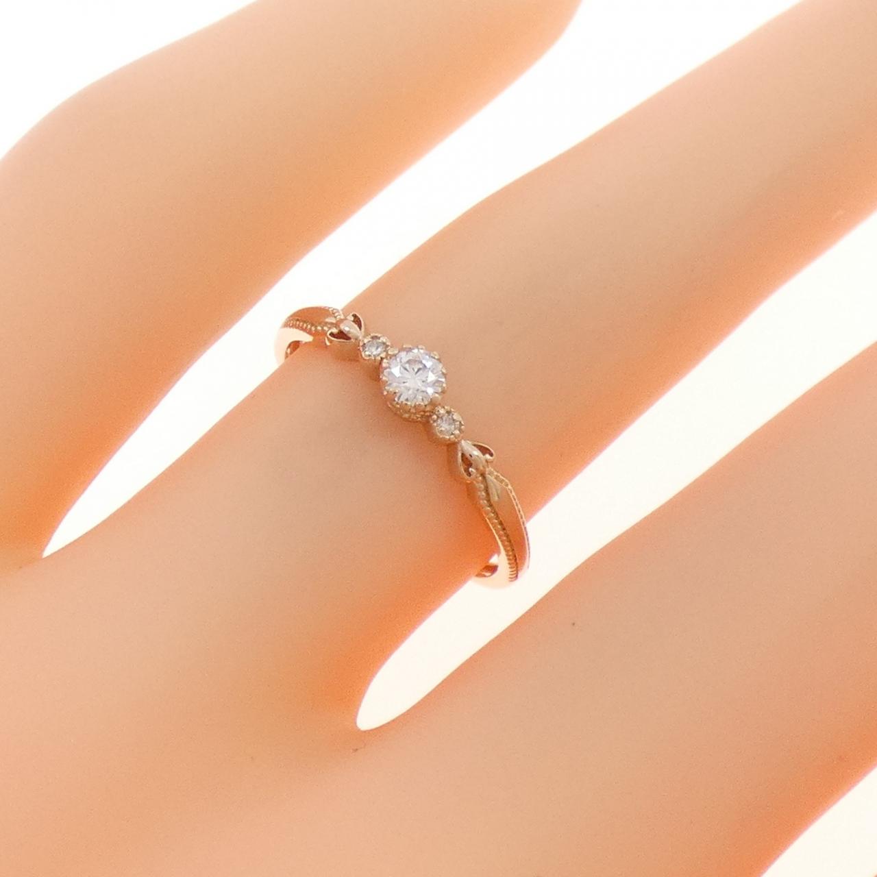K18PG ダイヤモンド リング 0.09CT