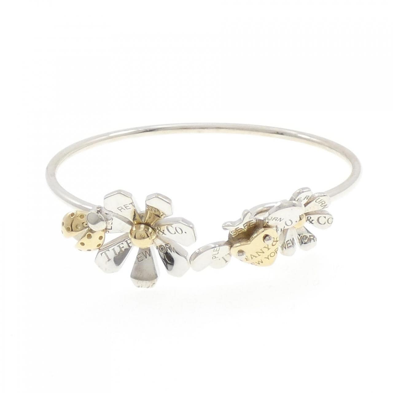 TIFFANY 925/750YG 瓢蟲 x 花 x 蜜蜂手鐲