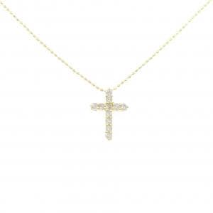 K18YG クロス ダイヤモンド ネックレス 0.30CT
