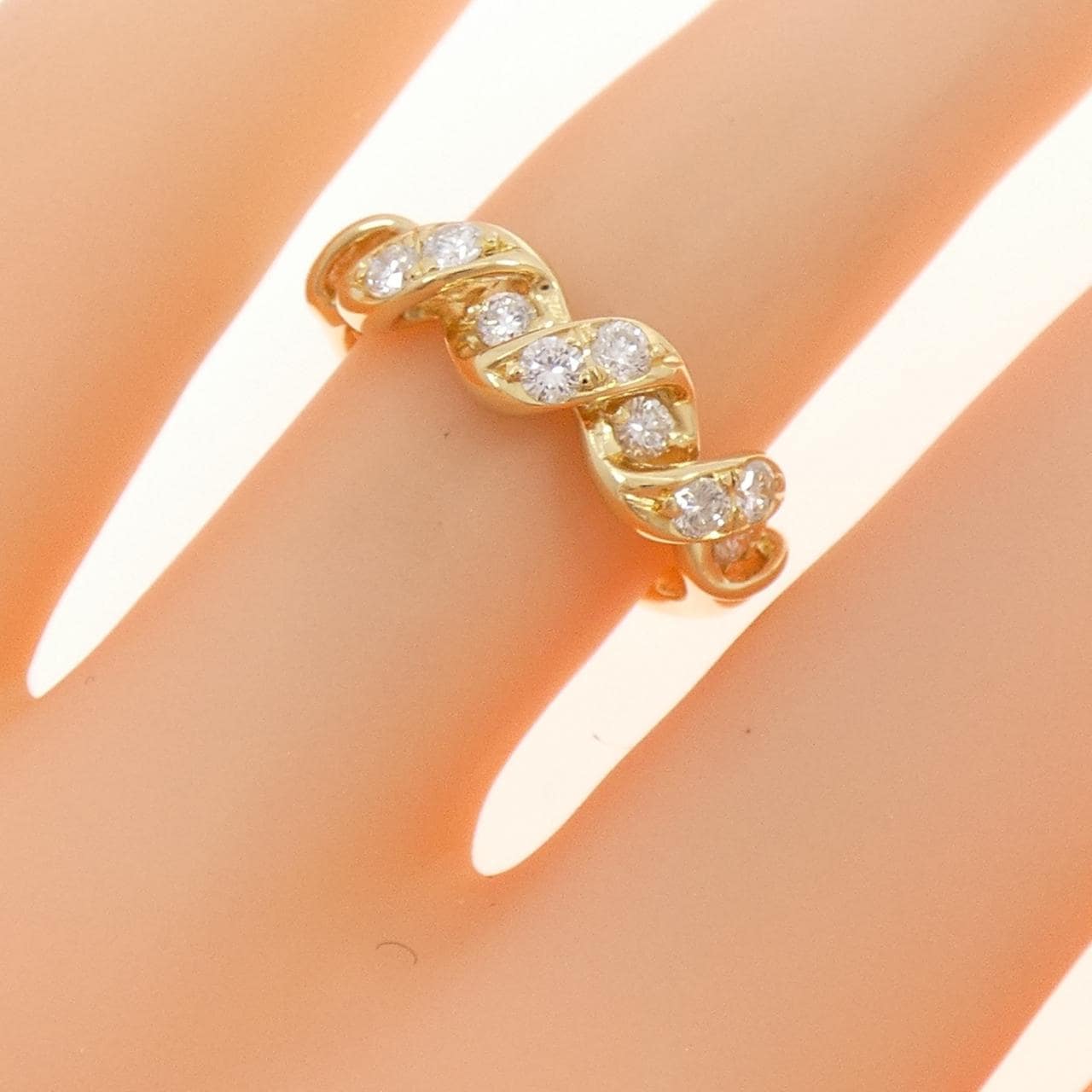 K18YG ダイヤモンド リング 0.37CT