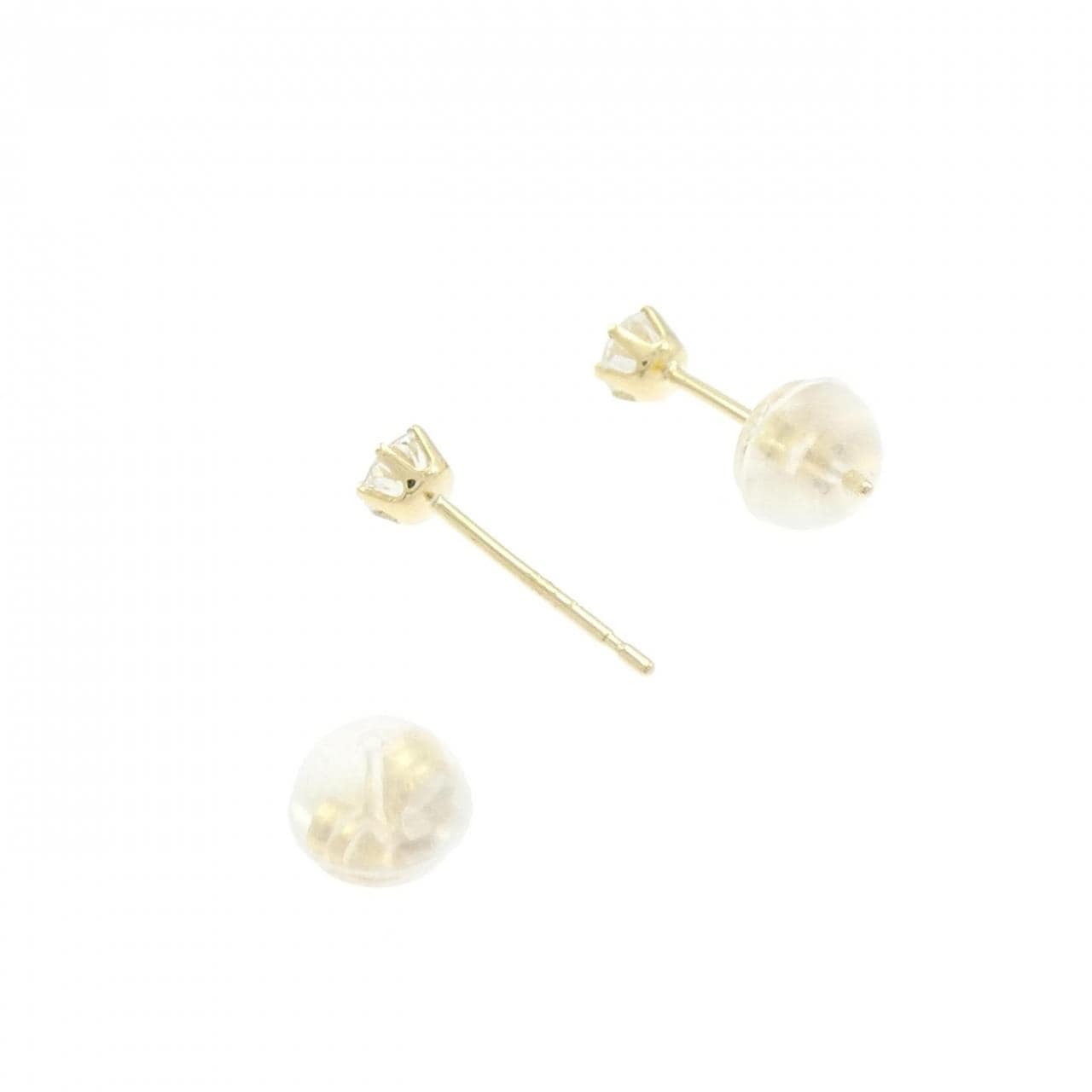 K18YG ソリティア ダイヤモンド ピアス 0.20CT