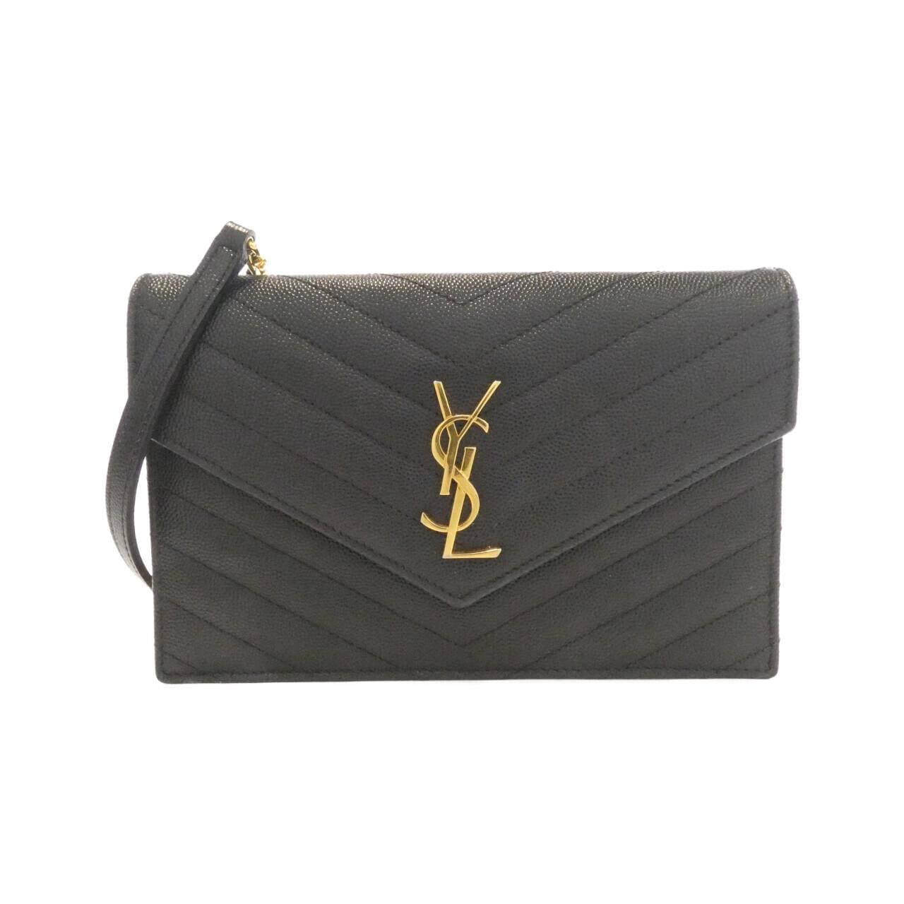 サンローラン 393953 BOW01 チェーンウォレット