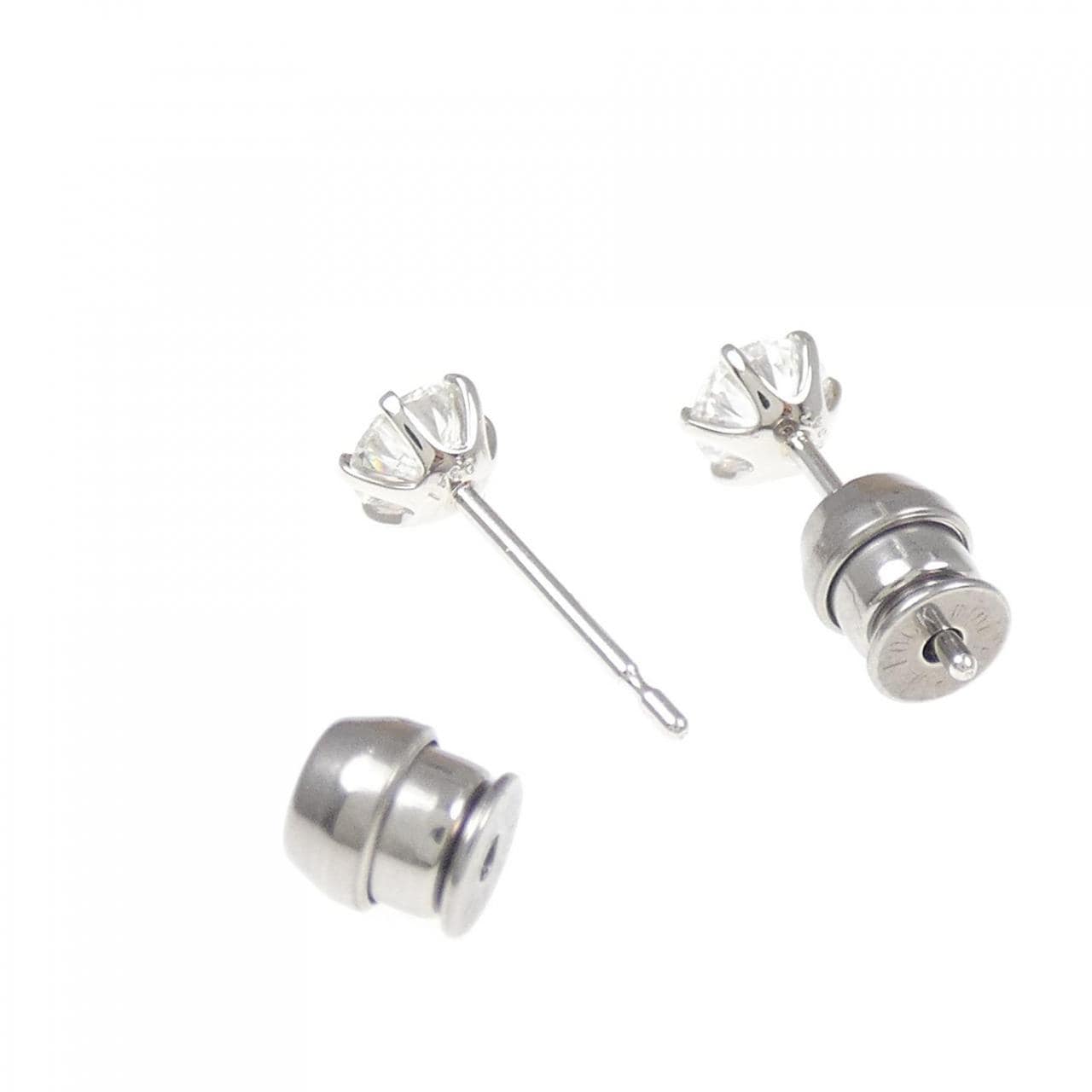 [Remake] PT900/ST Diamond Earrings 0.341CT 0.347CT EF SI2 EXT