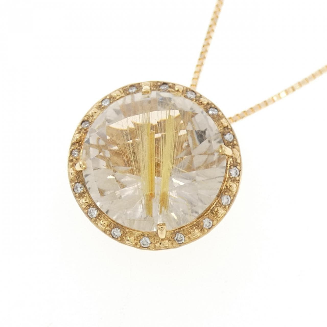 K18YG ルチルクオーツ ネックレス