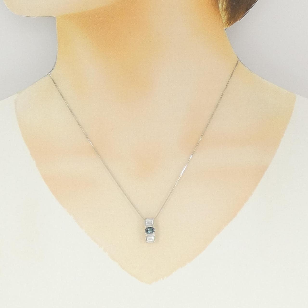 PT900/PT850 アレキサンドライト ネックレス 0.48CT