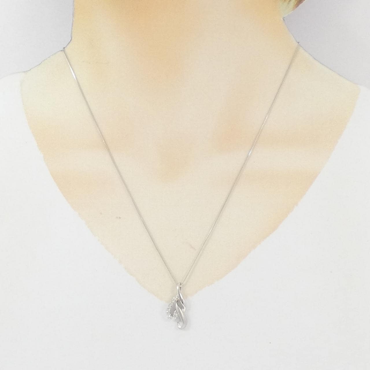 K18WG ダイヤモンド ネックレス 0.20CT