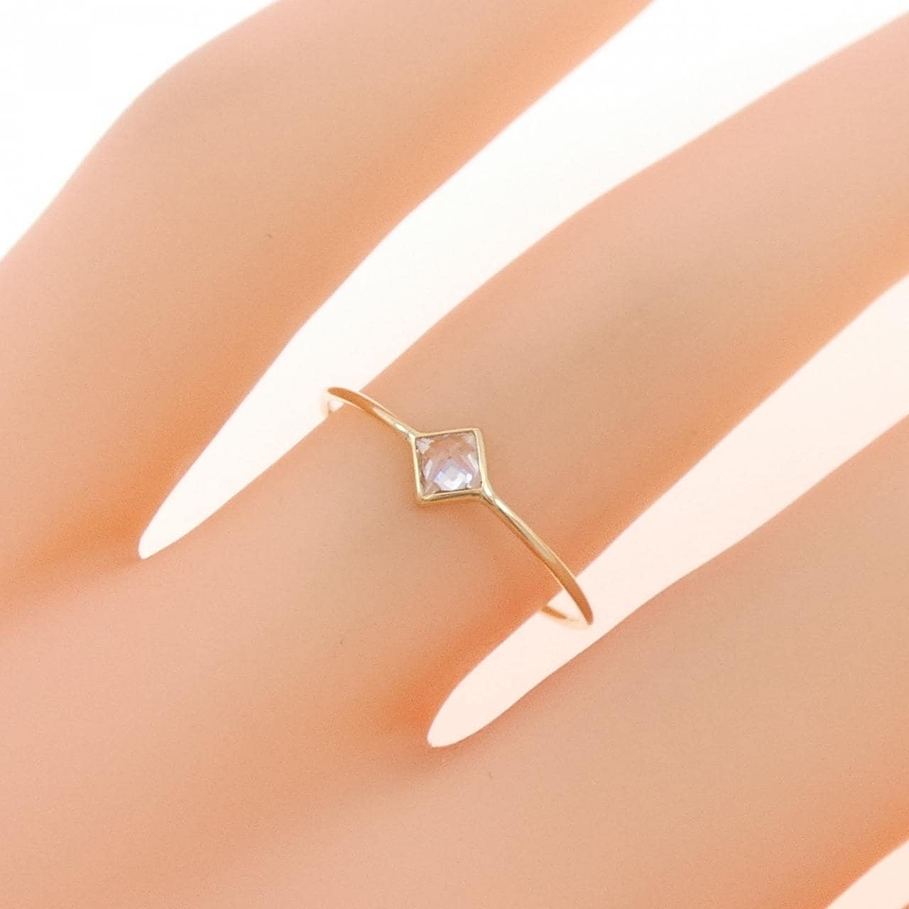 アガット キュービック リング