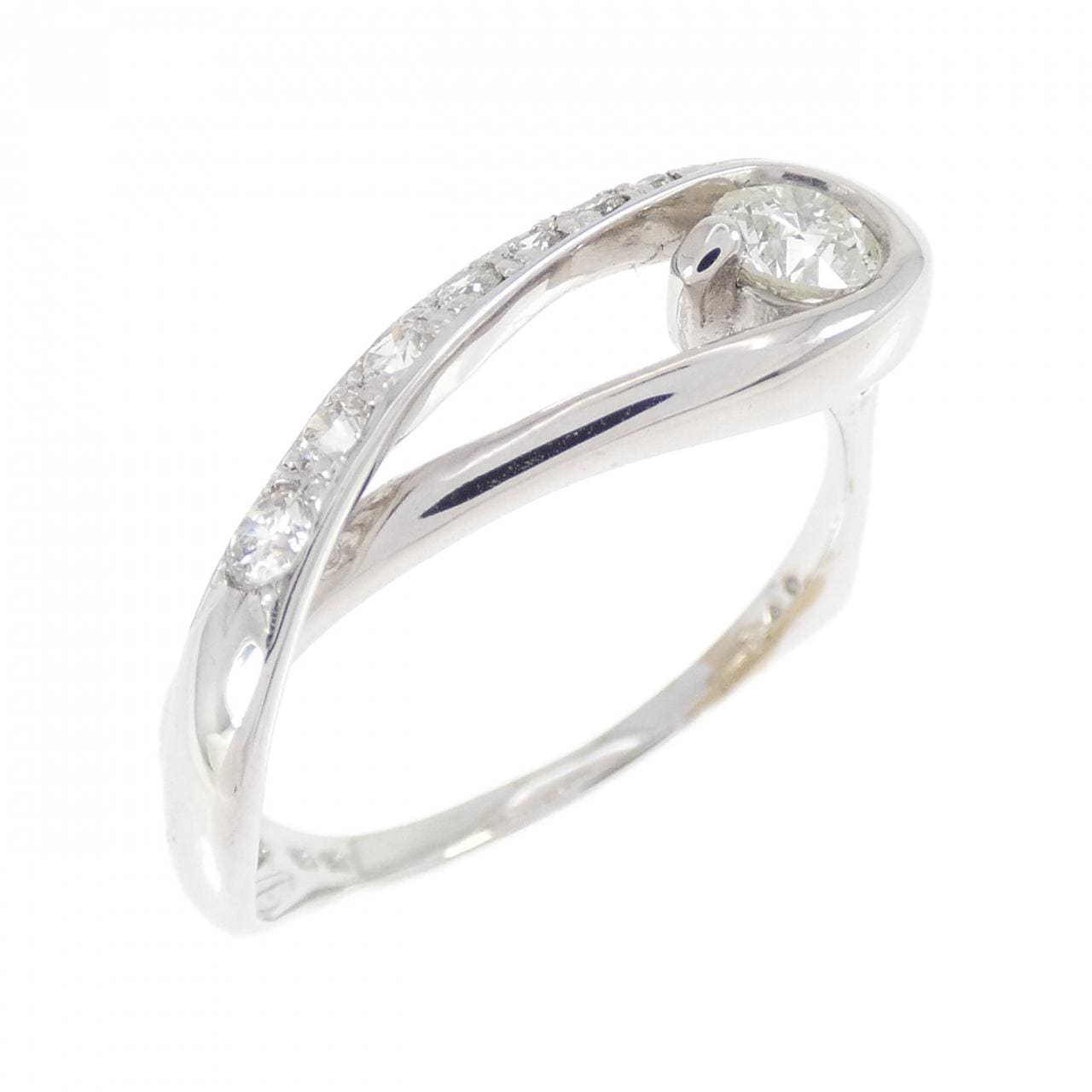 K18WG ダイヤモンド リング 0.40CT