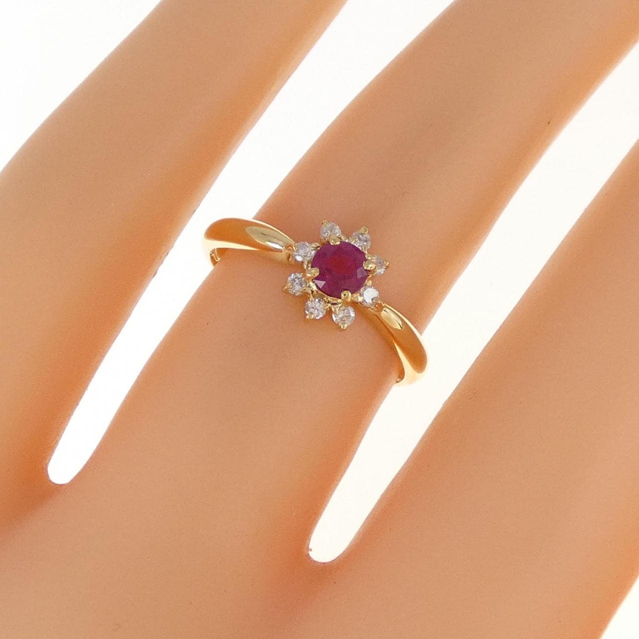 K18YG ruby ring