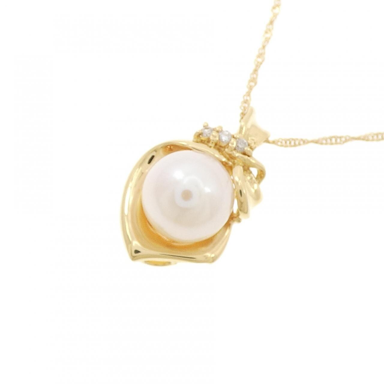 K18YG アコヤパール ネックレス 7.5mm