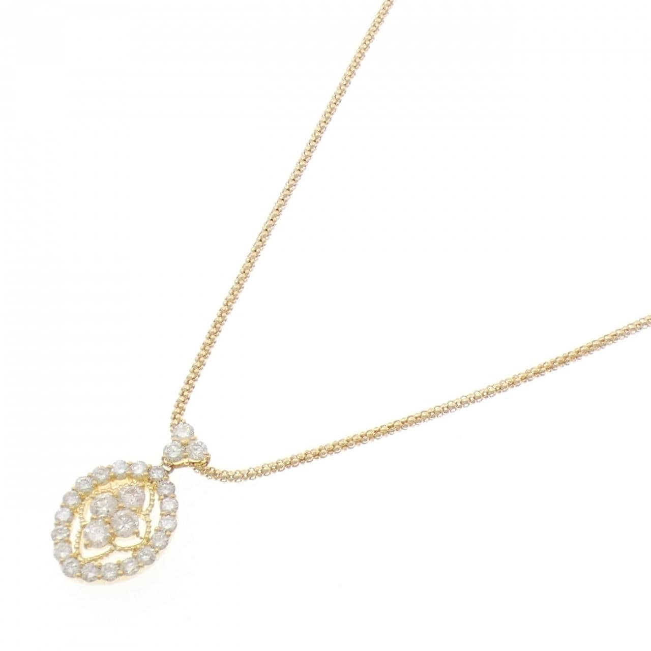 K18YG ダイヤモンド ネックレス 1.35CT