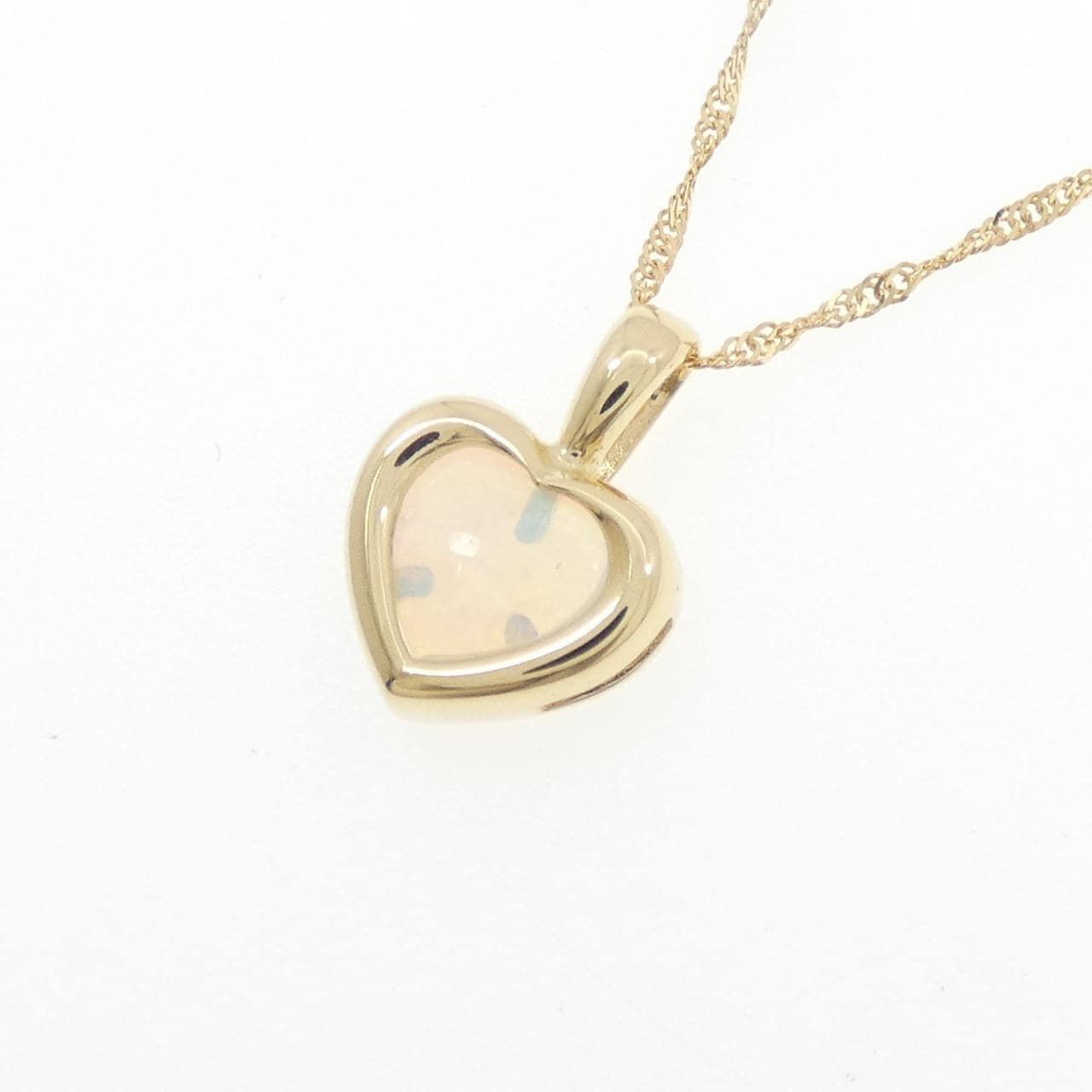 K18YG ハート オパール ネックレス