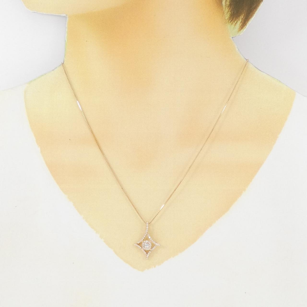 K18PG ダイヤモンド ネックレス 0.30CT