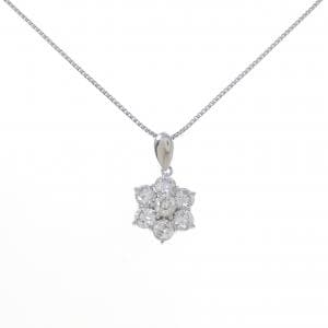 PT900/PT850 フラワー ダイヤモンド ネックレス 1.06CT