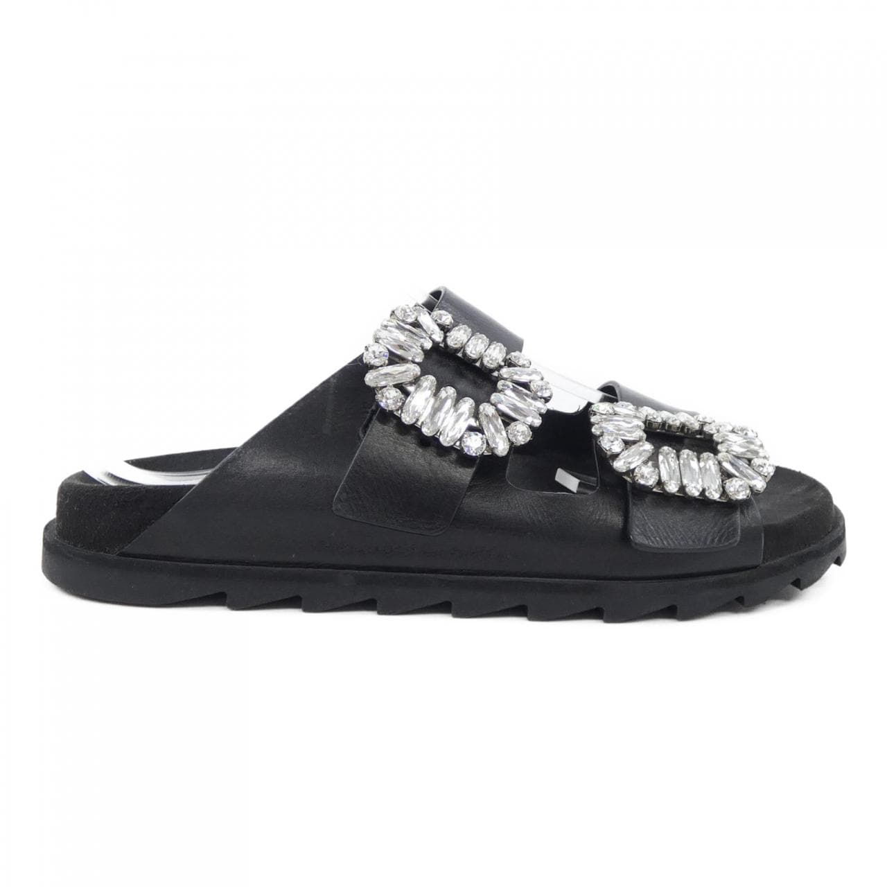 ロジェヴィヴィエ ROGER VIVIER ストラスバックル スライディーヴィヴ サンダル