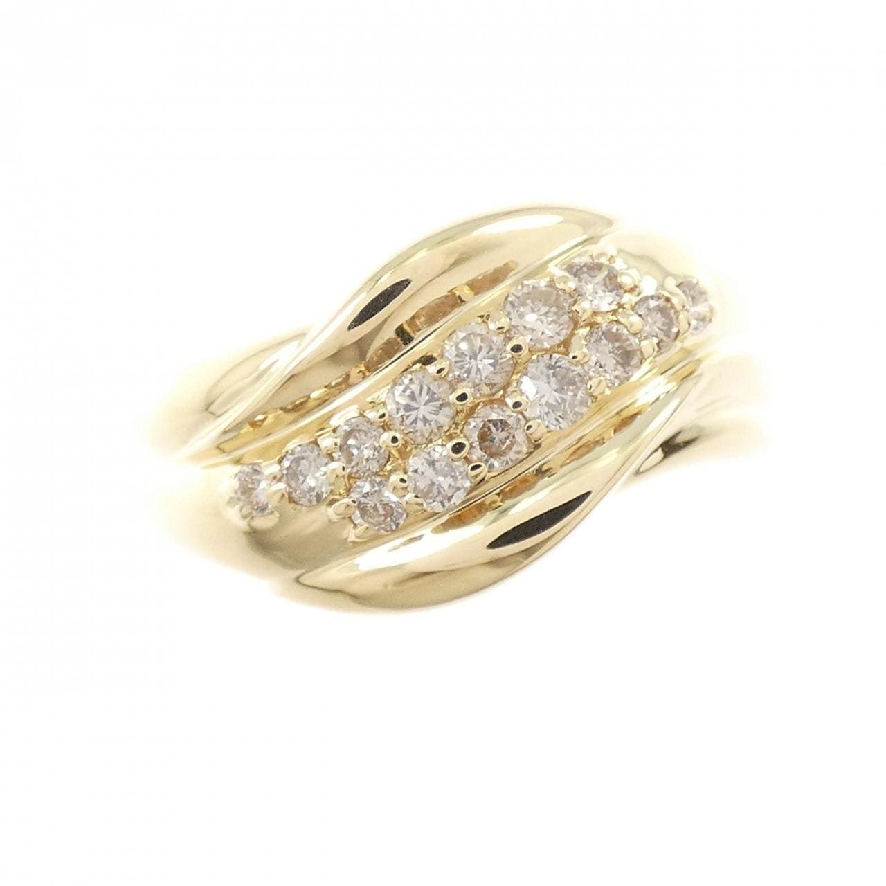 K18YG ダイヤモンド リング 0.35CT