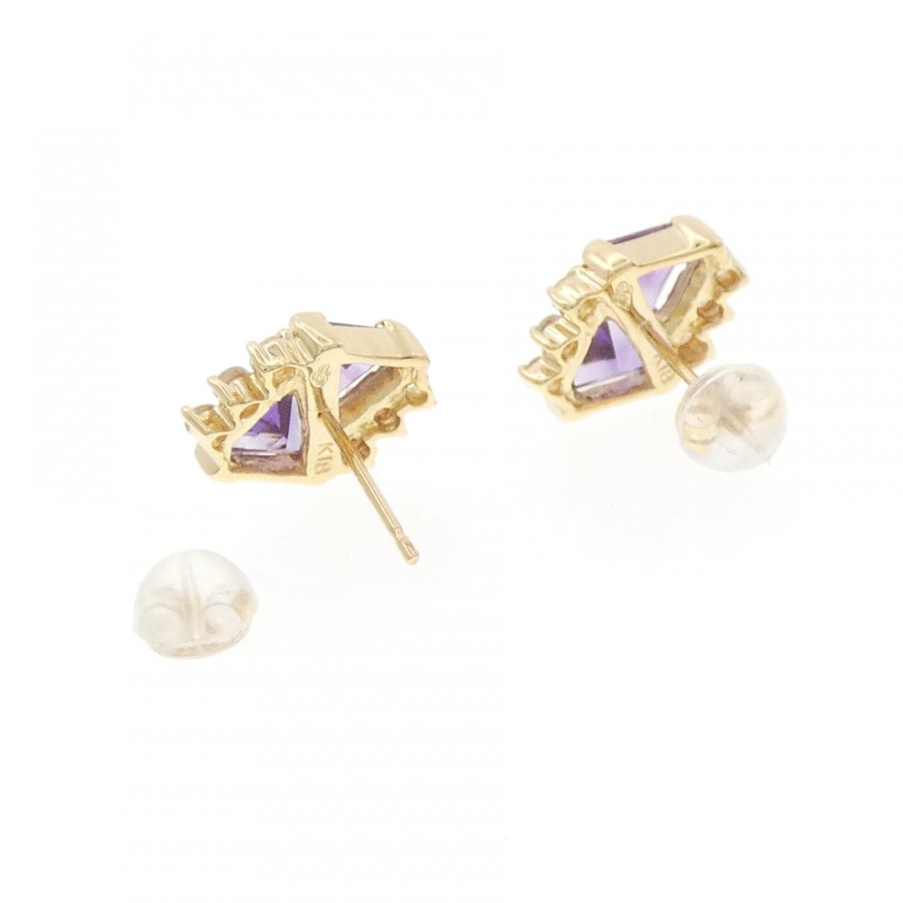K18YG アメジスト ピアス