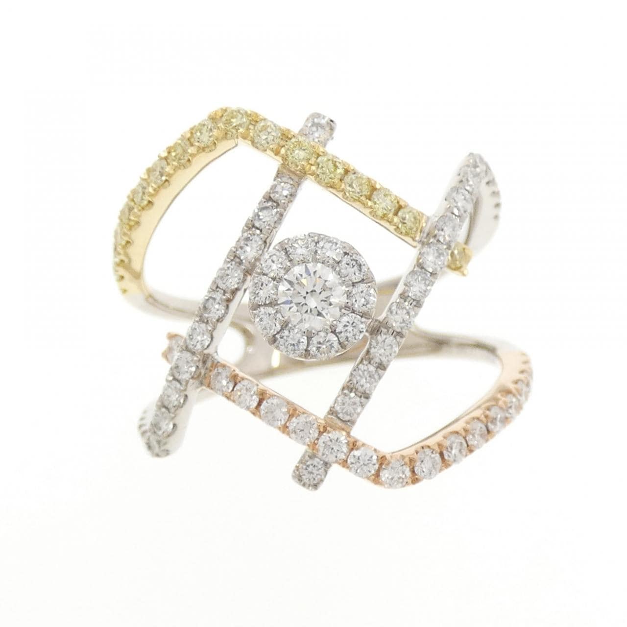 750スリーカラー ダイヤモンド リング 1.05CT