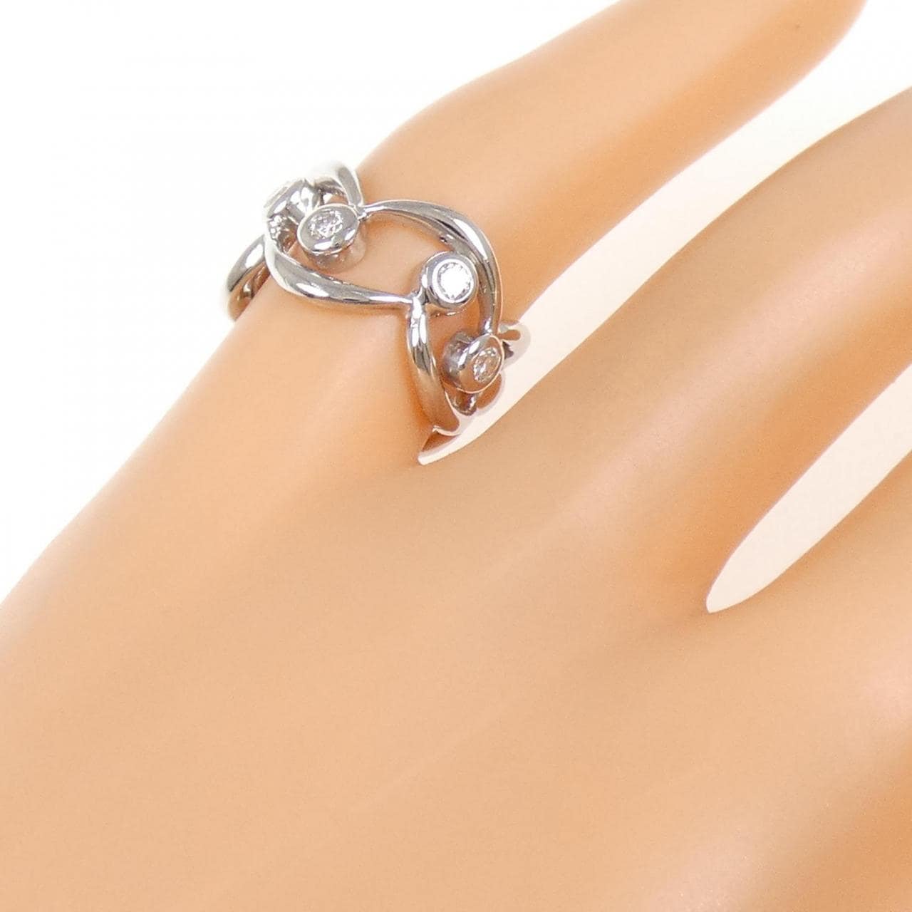 PT900 ダイヤモンド ピンキー リング 0.15CT